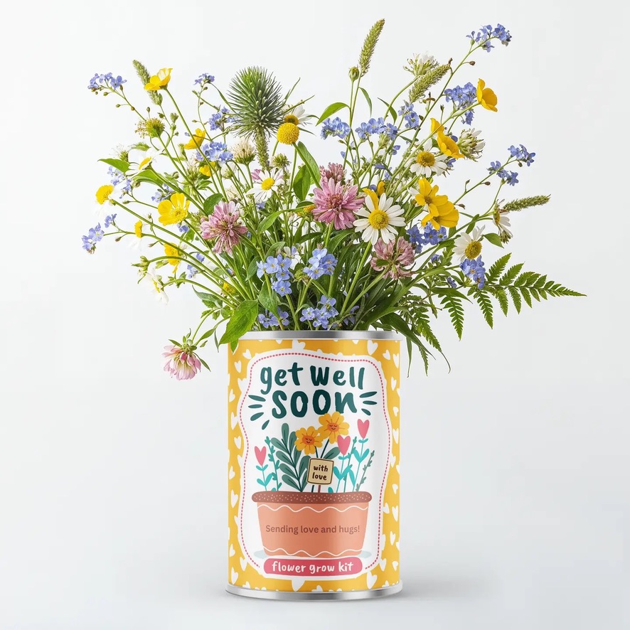 Geschenkblik Boeket | Get Well Soon