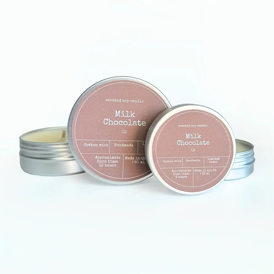 Bon Babef - Geurkaars in blik | Milk Chocolate