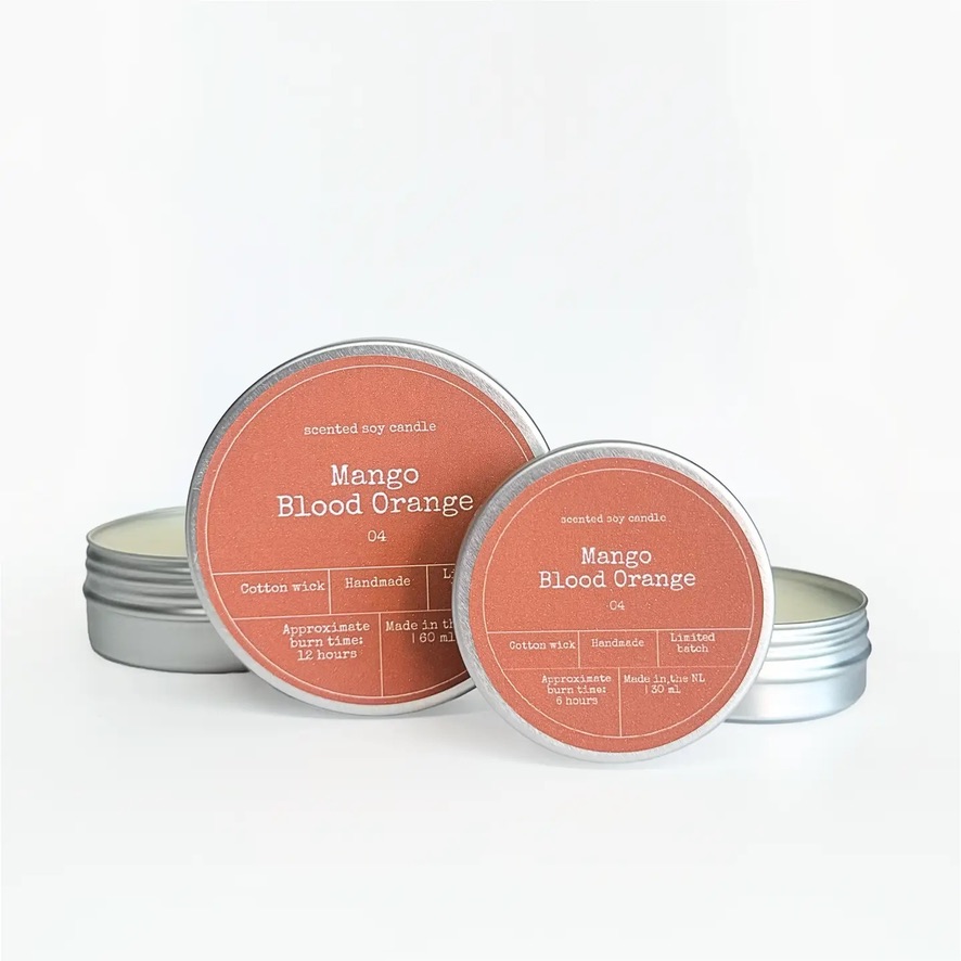 Bon Babef - Geurkaars in blik | Mango & Blood Orange