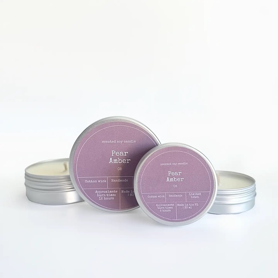 Bon Babef - Geurkaars in blik | Pear & Amber