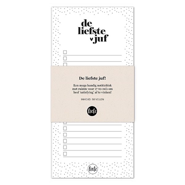 Notitieblok | De Liefste Juf